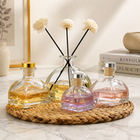 Bouteille vide en verre de 100 ml, 50 ml, 250 ml pour diffuseur d'arômes sans flamme avec bouchon à vis pour voiture et maison, recharge d'huiles essentielles