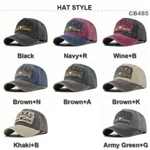 Suministro de fábrica, gorras de béisbol de Texas de estilo americano personalizadas, gorra de béisbol con bordado de parche desgastado lavado Vintage - Product Image 2