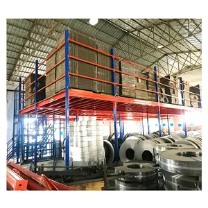 Heavy duty sistema de rack de armazenamento do armazém ajustável chão estrutura de aço em pó revestido multi-nível escritório prefab e mezanino
