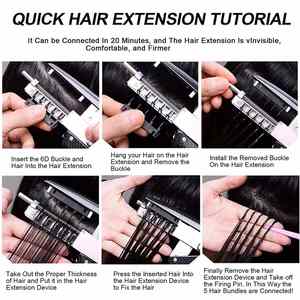 Conectores de Acero Inoxidable 6D para Máquina de Extensiones de Cabello, para Uso Comercial - Product Image 6