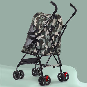 Ucuz tamamen kapalı nefes çatı 360-degree dönebilir patlamaya dayanıklı tekerlek itme kolu x-tipi destek çerçevesi evcil hayvan arabası - Product Image 6