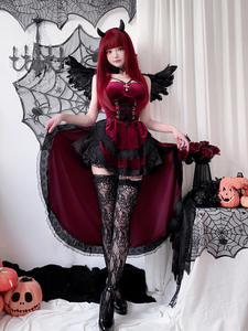 Disfraz Gótico Europeo Americano de Halloween KAZITA para Mujer, Vestido de <span class=keywords><strong>Bruja</strong></span> Vampiresa con Cola de Golondrina Oscura para Actuaciones, Televisión y Cine - Product Image 3