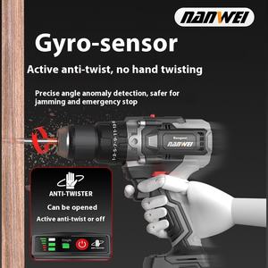 Bor Listrik Industri 800W Isi Ulang Lithium 13mm 140N/<span class=keywords><strong>m</strong></span> Impact Multi-Guna Bor Tangan Tanpa Kabel untuk Permukaan Es Bertenaga Brushless - Product Image 3