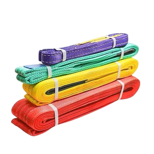 Cinta de Elevación Plana de Poliéster EN1492-1 CE 1T-10T Industrial para Grúas OEM Fábrica Exportación UE - Product Image 1