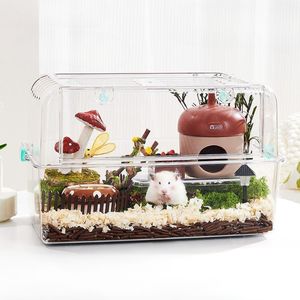 Casa Grande para Hámsteres, de Plástico PET, Rectangular, Transparente, con Accesorios para Cobayas, Animales Pequeños y Erizos - Product Image 2