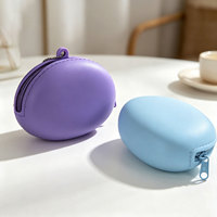 Organisateur de câbles d'écouteurs, mini pochette en silicone avec fermeture éclair |   Sac de voyage pour cosmétiques, organiseur de câbles d'écouteurs, porte-monnaie et porte-clés
