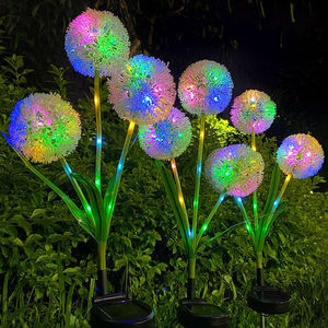 Lampu LED bunga Dandelion tahan air dekorasi liburan pernikahan kebun dioperasikan baterai baja tahan karat Multi Warna - Product Image 6