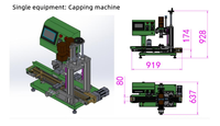 Machine automatique de remplissage de liquide de jus cosmétique de bouteille de petit volume de bureau 4 têtes et étiqueteuse de cachetage de capsulage