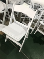 Chaise pliante Wimbledon en résine blanche pour événements, idéale pour les mariages et les jardins – Offre spéciale