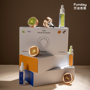 Diffuseur de parfum désodorisant pour voiture, avec un aspect haut de gamme, extrait de plantes de boue de diatomée, huile essentielle, coffret cadeau. - Product Image 4