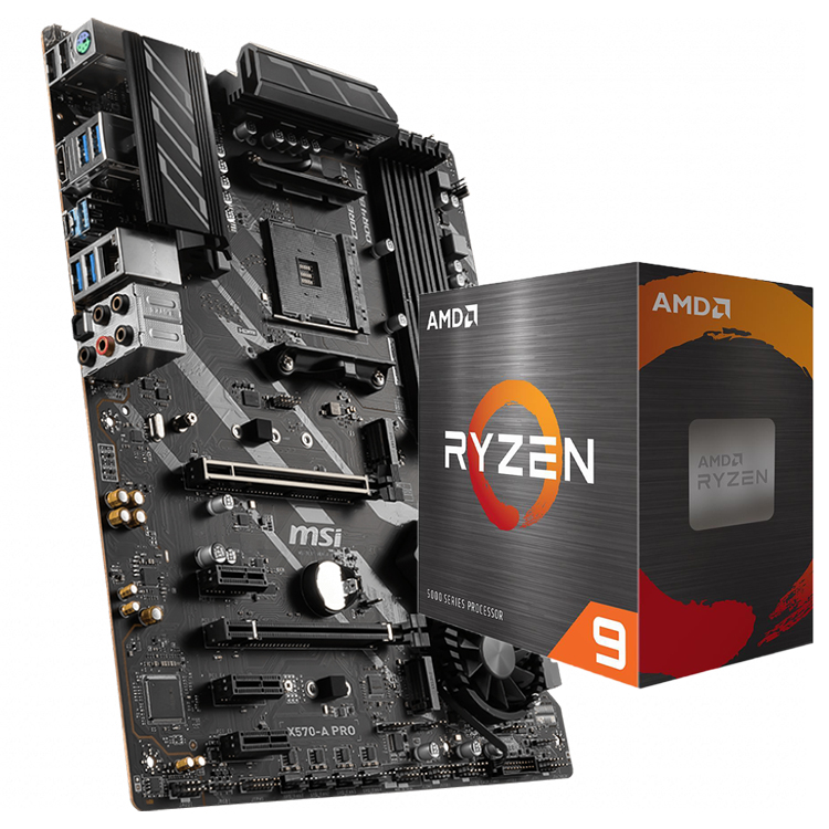 MSI X570-A PRO Motherboard for AMD Ryzen 5 5600X & 7 5800X