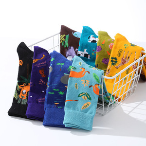 Funny Cartoon Crew <b>Socks</b> For Men Colorful Printed Cotton Spandex <b>Polyester</b> Daily Wear Breathable Knitted Summer <b>Socks</b> - Product Image 5