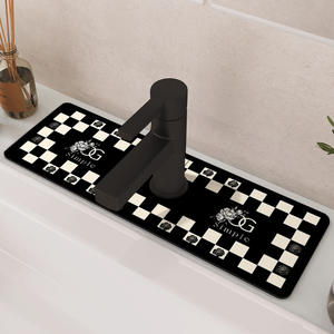 Tapis de robinet en terre de diatomée de style français, rectangulaire, imperméable, pour évier de cuisine, comptoir, tapis de drainage - Product Image 5