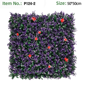 Panneau mural <span class=keywords><strong>végétal</strong></span> artificiel 50x50cm, haie de buis, fougère, anthurium, fleurs verticales pour aménagement paysager extérieur et intérieur - Product Image 5