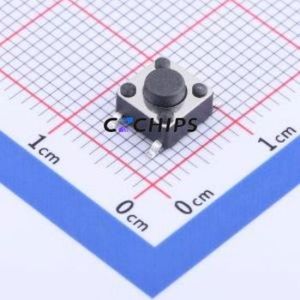 TS6643TP 160gf Tactile Switch SMD-4P,6x6mm Switch Single Pole Single Throw Round Button 1.6N Vertical Mount - Product Image 1