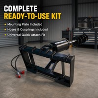 Tarière hydraulique pour mini-chargeuse avec transmission à engrenages planétaires, pour le creusement de trous de poteaux et la plantation d'arbres