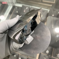 GIGAJEWE Plaquette de carbure de silicium (SiC) de couleur noire, Moissanite brute, en formats 4, 6 et 8 pouces, Pierre brute en vrac pour la fabrication de bijoux