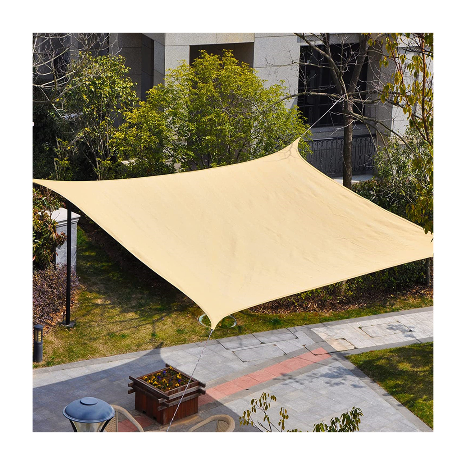 Uneed 185gsm 95% UV khối tán HDPE Sun Shade Sail