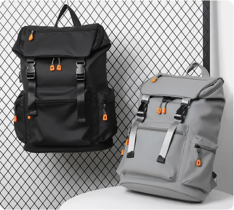 FREP 18 Litre waterproof PU film USB Charger Anti Theft Smart Laptop Backpack Bag Soft Fashion Black backpacks