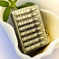 Briquet à cigarettes en métal pour fabricants, avec relief tridimensionnel motif missile, coupe-vent, au kérosène, pour cigares et cigarettes