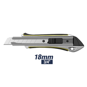 Cuchillo <span class=keywords><strong>retráctil</strong></span> <span class=keywords><strong>de</strong></span> 18 mm con bloqueo automático, cortador <span class=keywords><strong>de</strong></span> cajas, hoja <span class=keywords><strong>de</strong></span> acero <span class=keywords><strong>de</strong></span> alto carbono SK2 SK5, bloqueo <span class=keywords><strong>de</strong></span> <span class=keywords><strong>seguridad</strong></span>, OEM - Product Image 3