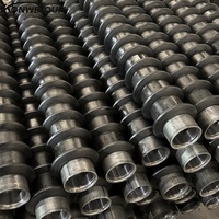 Rouleau de convoyeur spiralé en acier au carbone avec revêtement en poudre standard CEMA pour centrale électrique
