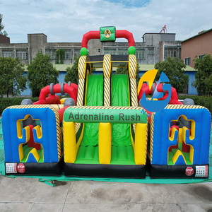 Fabbrica commerciale PVC parco giochi all'aperto carnevale 5 in 1 sfida interattiva giochi sportivi corsa ad ostacoli gonfiabile per la vendita - Product Image 4