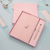 Carnet personnalisé en cuir PU pour filles, journal mignon rose et bleu A5, agenda 2025, carnet rechargeable, ensemble cadeau avec stylo
