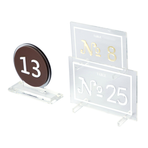 Tùy chỉnh Vàng rõ ràng A7 hai mặt đứng hiện đại t Hình Acrylic bảng dấu hiệu thẻ chủ thân thiện với môi menu xem chủ - Product Image 5