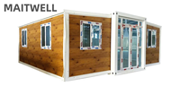 Maison conteneur préfabriquée extensible 40 pieds 20 pieds aux normes locales, pliable, pour camping, petite maison conteneur, bureau à domicile