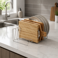 Égouttoir à vaisselle en métal pour comptoir, organisateur de rangement pour assiettes, support de rangement pour assiettes et ustensiles de cuisson pour armoire de cuisine