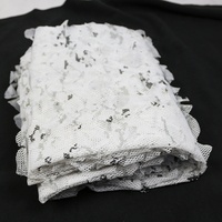 Filet de camouflage blanc-gris en polyester 150D/210D, tailles personnalisables, pour la chasse, la pêche et l'ombrage solaire