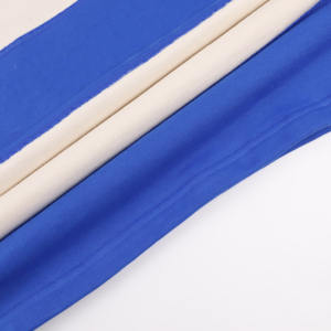 Camiseta Polo extragrande de manga larga azul con botones y patrón de rayas de algodón 100% - Product Image 6