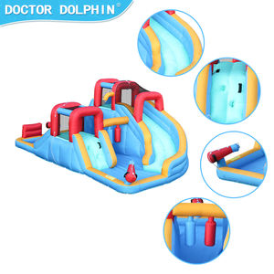 Château gonflable aquatique Doctor Dolphin, vente flash, toboggans aquatiques pour enfants, capacité de 4 personnes, tissu Oxford 420D+840D - Product Image 4