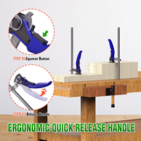 Serre-joint réglable en acier inoxydable électroplaqué, à cliquet coulissant, capacité de charge de 30 à 500 kg, pour guide de scie à ruban, outils de travail du bois