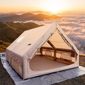 Luxury Oxford Cloth Inflatable Cabin Tent 12m² 5-6 Person Four-Season Double Layer <b>Extended</b> Type One Bedroom Living Room - Product Image 1