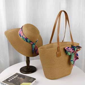 Phụ Nữ Mùa Hè Mũ Rơm Và Khăn Quàng Bộ <span class=keywords><strong>2025</strong></span> Thời Trang Boho Bãi Biển Phụ Kiện Mây Túi Hai Mảnh Thiết Lập Cho Kỳ Nghỉ Du Lịch Trang Phục - Product Image 6