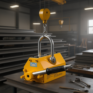 Mango de liberación de gancho de acero elevador magnético N42 de neodimio de 1320 libras de servicio pesado para polipasto de grúa de tienda utilizado para placa de elevación de acero - Product Image 2