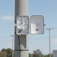 Boîtier de distribution de fibre optique mural extérieur étanche IP65 à 16 cœurs, connecteur SC FTTH 1:16 GPRS, garantie 5 ans