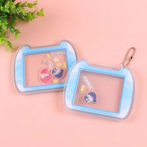 No MOQ <b>Custom</b> Shaker Acrylic <b>Keychain</b> Anime Quicksand Charms Boba Liquid <b>Keychain</b> UV Printed Zinc Alloy <b>Keychain</b> - Product Image 3