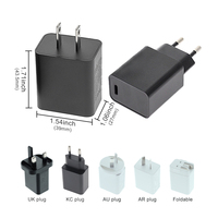 Pour Merryking vente chaude USB C chargeur adaptateur 5V 2A EU US Plug CE LVD EMC FCC certifié pour Micro haut-parleur ordinateur portable PD fonction