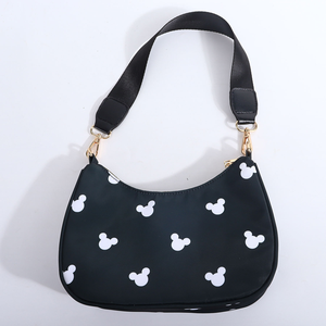 Two Adjustable Strap Ladies Girl Sling Messenger Crossbody Nylon All <strong>Over</strong> Print Handbag Theme Park Women <strong>Shoulder</strong> Crescent <strong>Bag</strong> - Product Image 3