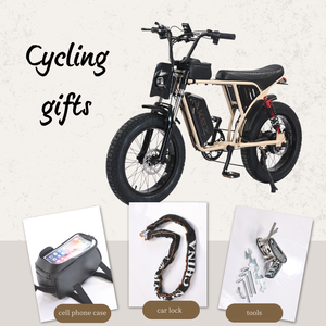 Entrepôt de Californie Vélo électrique à pneus gras de 20 pouces 750W Vélo électrique à suspension double Batterie amovible Moto avec sac pour téléphone - Product Image 5