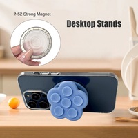 Support de téléphone magnétique flexible en silicone avec ventouse, design étanche, support de bureau portable à usage universel extensible