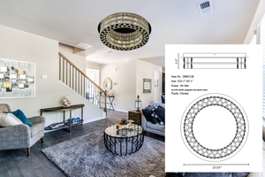 Đèn Trần Phòng Tắm Kiểu Bắc Âu Đèn Led Thả Thác Nước Trần Đám Cưới Đèn Trần Chống Nổ - Product Image 6