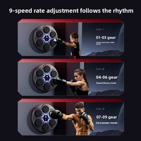 Nouvel équipement d'entraînement de boxe 2026 pour la maison, fixation murale, pour adultes et enfants, en PU, avec LED, musique intelligente et design moderne