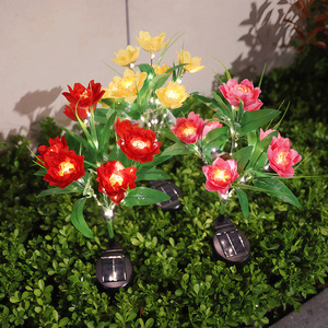 Solar Garden <b>Lights</b> <b>LED</b> Flower Solar Powered Outdoor Waterproof Decorative Plant <b>Light</b> for Yard Patio Landscape - Product Image 4