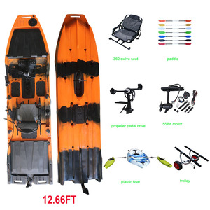 Kayak <span class=keywords><strong>de</strong></span> Pesca Viking <span class=keywords><strong>de</strong></span> 12.6 pies con Pedal y Motor, Kayak Individual para Pesca con Asiento Giratorio y Motor Eléctrico para <span class=keywords><strong>Mar</strong></span> - Product Image 1