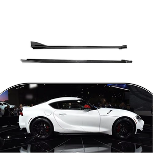 Lèvre d'extension de jupes latérales A90 en fibre de carbone véritable pour <span class=keywords><strong>Toyota</strong></span> GR <span class=keywords><strong>Supra</strong></span> <span class=keywords><strong>J29</strong></span>/DB MkV 2019 2020 - Product Image 1