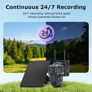 SECTEC 6MP Solar Battery Powered Network AOV <strong>Camera</strong> 3 Lens 2 Screens with 12X Zoom 24/7days Outdoor CCTV PTZ 4G Solar <strong>Camera</strong> - Product Image 3